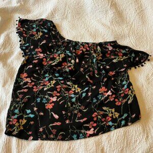 Asymmetrical Floral Top